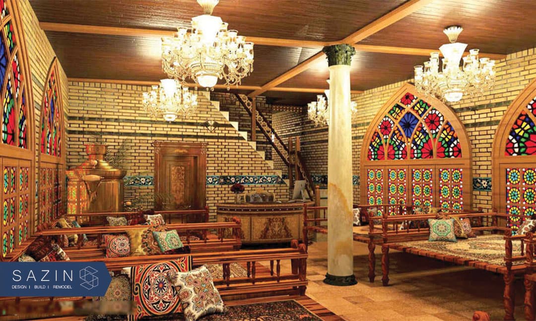 دکوراسیون داخلی رستوران-سازین