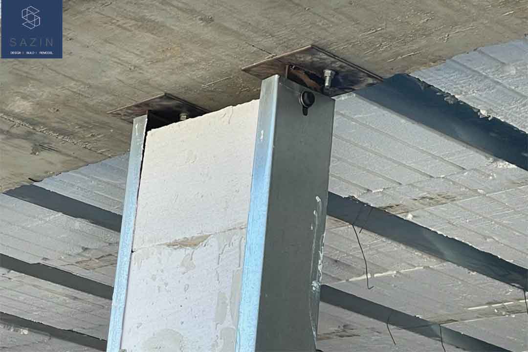 اتصال وال پست به تیر