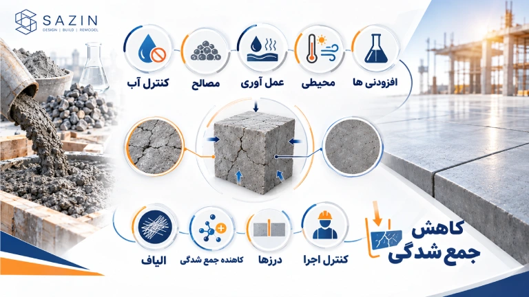 روش های جلوگیری و کنترل جمع شدگی بتن در پروژه ها